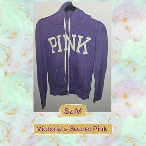 ❤️Victoria's Secret Pink Purple Hoodie Sz M